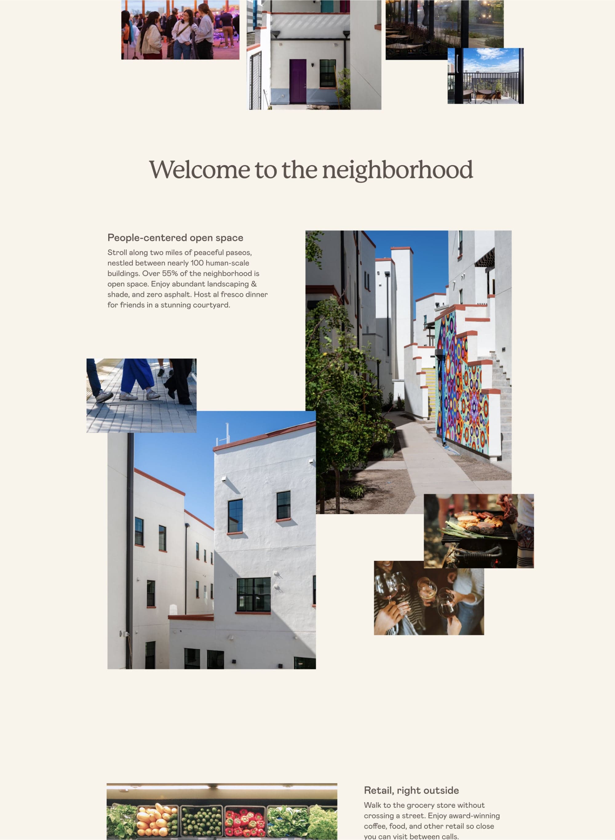 Screenshot of the Culdesac Tempe site