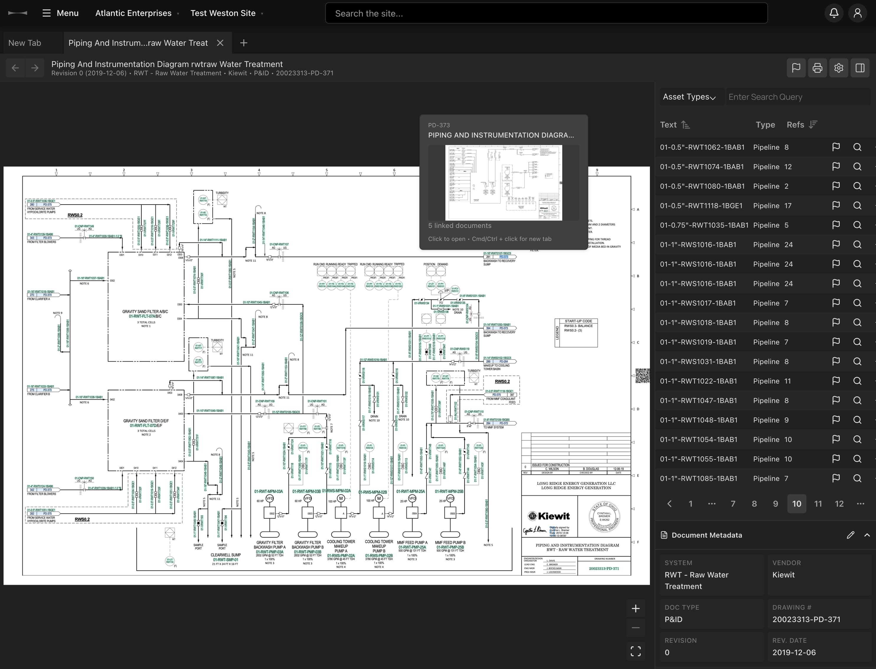A screenshot of the document viewer page of my redesign.